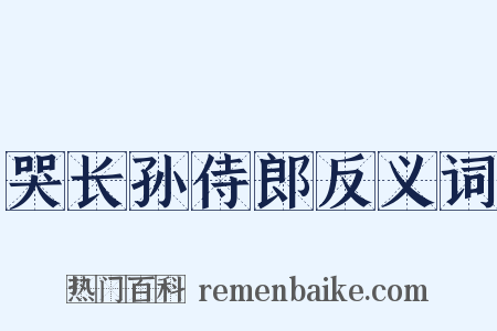 哭长孙侍郎反义词是什么意思的图片